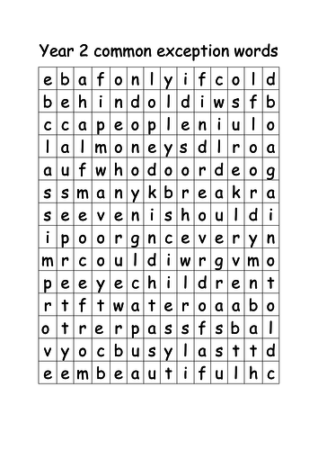 year-2-common-exception-wordsearch-teaching-resources