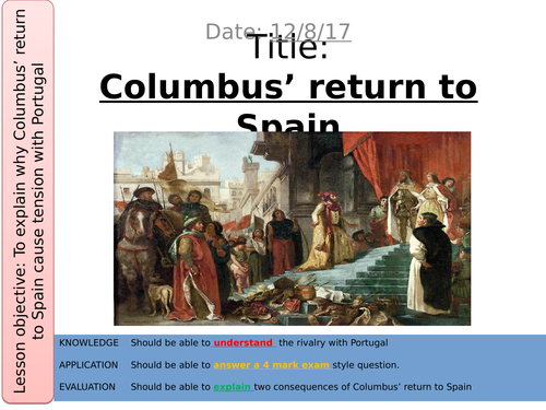 6. Columbus return to Spain