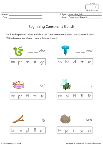 Beginning Consonant Blends  1