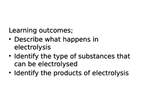 AQA (GCSE 1-9) C6.1 Introduction to electrolysis