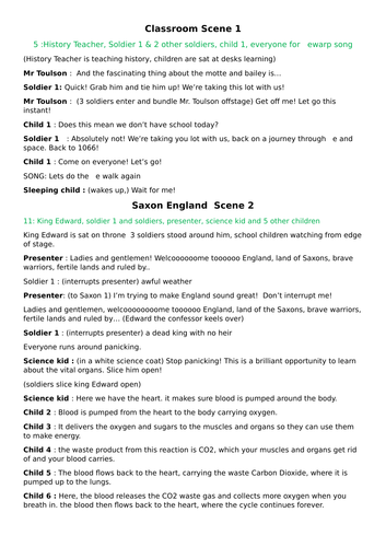 1066 History play script / assembly script Year 6