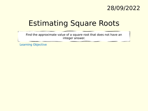 Estimating Square Roots