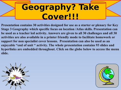 Geography??? Take Cover!!!