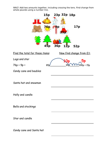 Collection of Year 1 and Year 2 money resources including reasoning, problem solving and fluency.