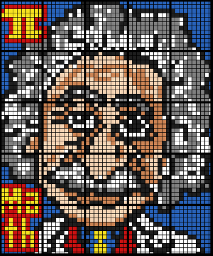 Colouring by Quadratics - Einstein (25 Worksheet Collaborative Math Mosaic)