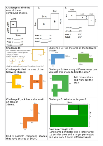 White Rose Block 5 Year 5 Finding Perimeter & Area Lesson 5 Area of ...