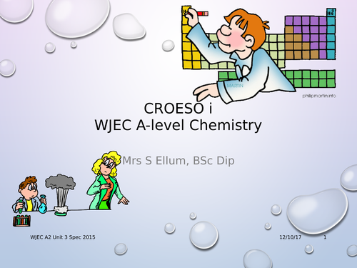 WJEC A2 3.6  Chemistry - Enthalpy changes for solids & solutions UNIT of WORK