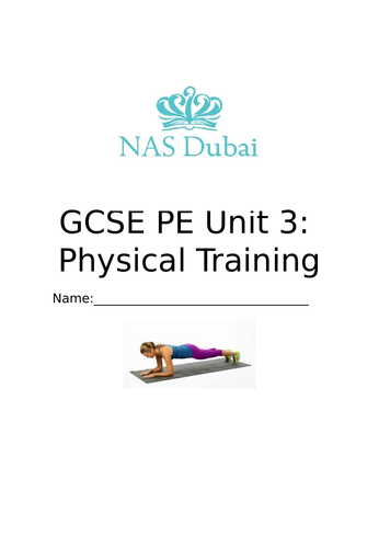 Unit 3 Physical Training GCSE PE Edexcel 2016 spec