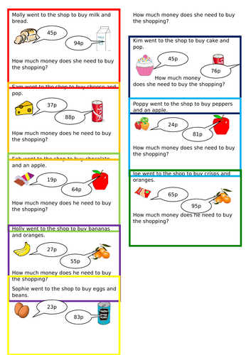 money reasoning and problem solving year 2