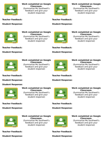 Google Classroom Marking Stickers