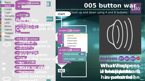 Micro:bit tutorial 5 BUTTON WAR