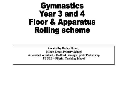 Gymnastics scheme of work for Key stage 2