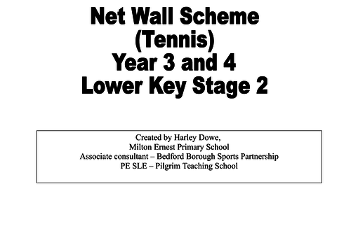 Net Wall scheme of work for Key Stage 2