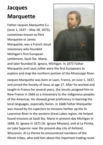 Jacques Marquette Handout