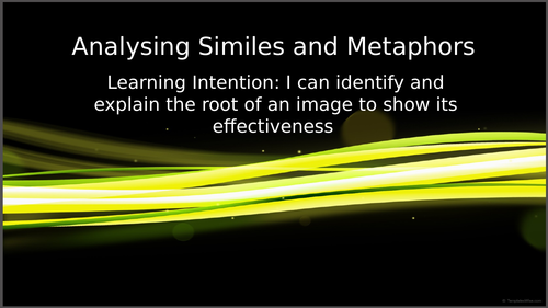 Analysing Imagery Powerpoints