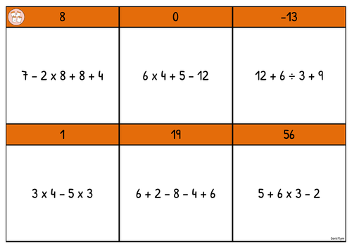 Order of operations treasure hunt - Mastery