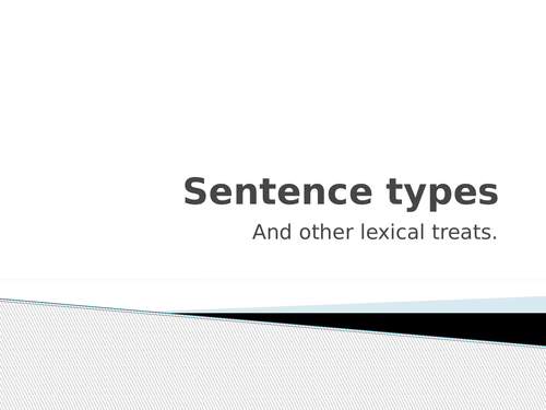 AQA English Language A-Level - Sentence Types and Grammar