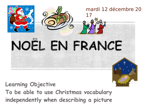 French picture description Christmas