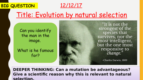 AQA new specification-Evolution by natural selection-B14.2