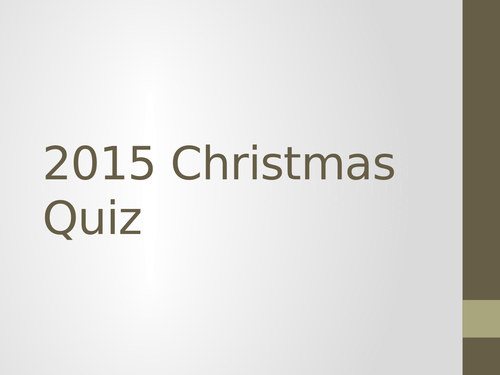 The Very Best Geography Quiz (Christmas)