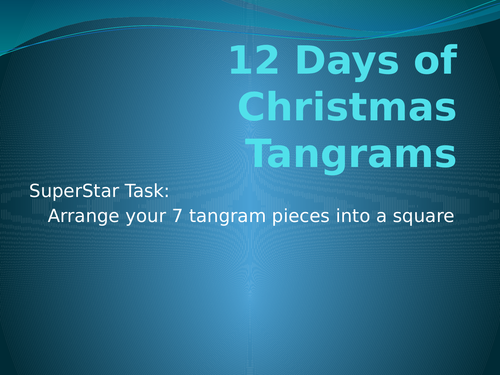 12 days of christmas using tangrams
