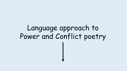 AQA Power and Conflict poetry inspired GCSE Language writing lessons
