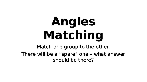 Angles Matching