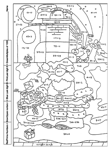 Maths Christmas Colouring Sheets Tes - colouring mermaid