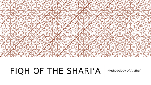 Methodology of Al Shafi A Level Islam