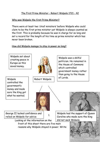 Robert Walpole - The UKs first prime minister.