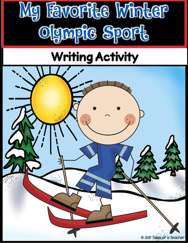 My Favorite Winter Olympic Sport ~ Writing Activity