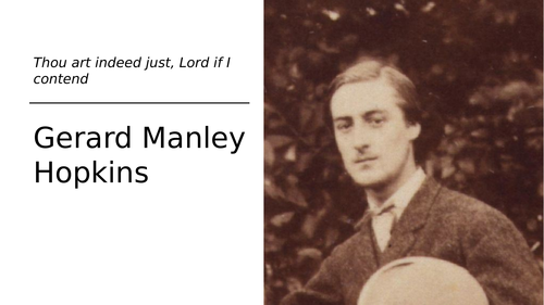 Gerard Manley Hopkins. Thou art indeed just, Lord.