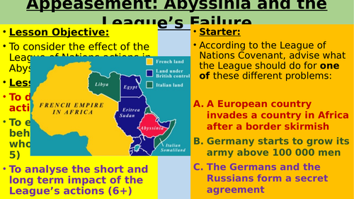NEW OCR History A: Appeasement and Abyssinia