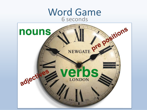 A word game POWERPOINT - STARTER