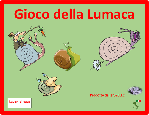 Lavori di casa (Chores in Italian) Lumaca Snail Game