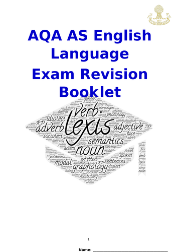 AQA AS Level English Language Revision Booklet