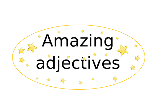 Amazing Adjectives Literacy/ English display wall poster