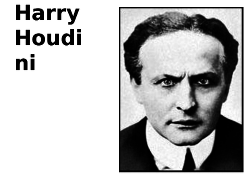Harry Houdini Source Analysis Activity