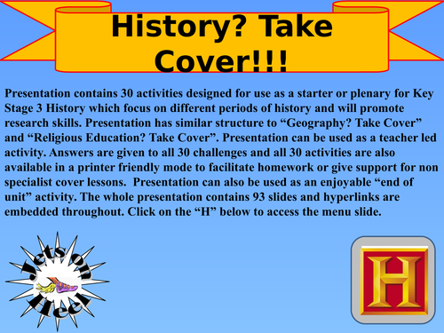 History? ?? Take Cover!!!