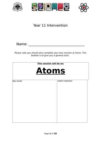 Intervention session on Atoms