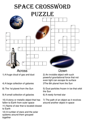 Physics Crossword Puzzle Space Includes Answer Key