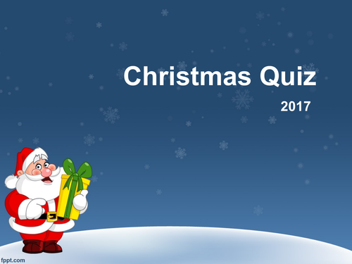 Christmas quiz 2017