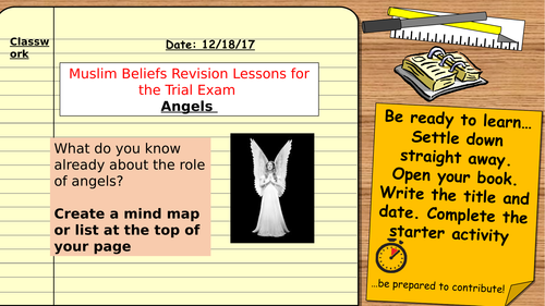 AQA Relligious Studies 9-1 Angels Revision : Muslim Beliefs