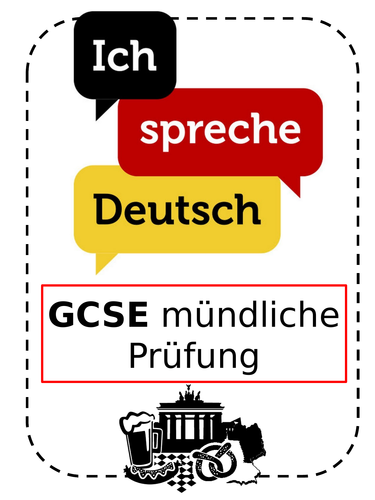 German GCSE speaking exam help and revision booklet