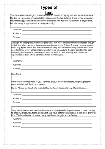 Non Fiction Worksheet