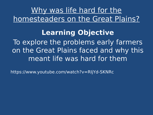 American West - Homesteaders Problems