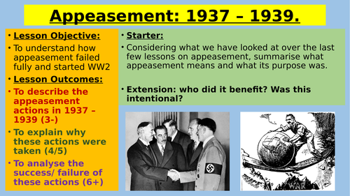 NEW OCR A: Appeasement - 1937-39