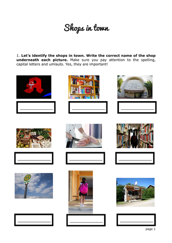 Geschäfte in der Stadt