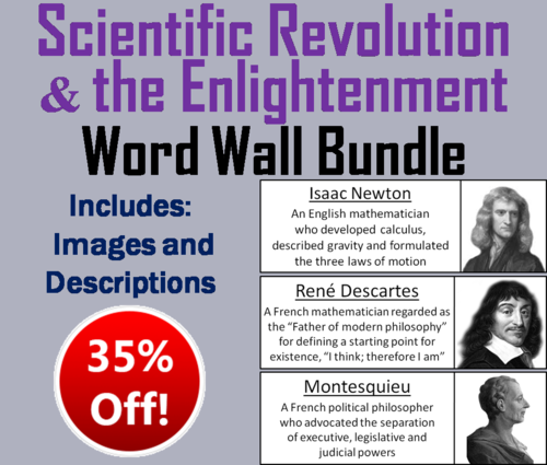 Scientific Revolution and the Enlightenment Word Wall Bundle