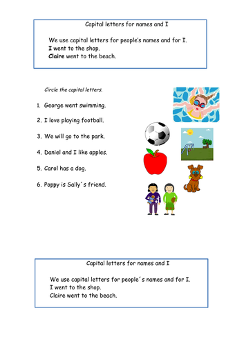 year 1 spag punctuation teaching resources